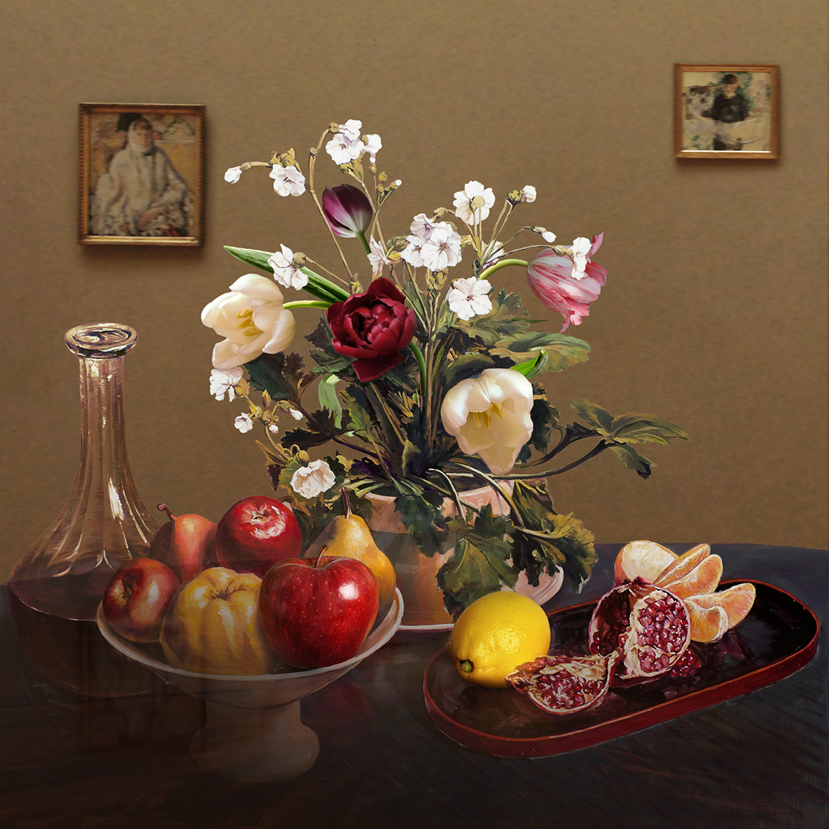 The Costume of Painter-Still Life with Lemon, Pomegranate 3D